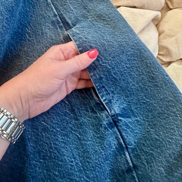 Abercrombie & Fitch Denim Shift Mini Dress | Back Zip | Size Small - Picture 5 of 7